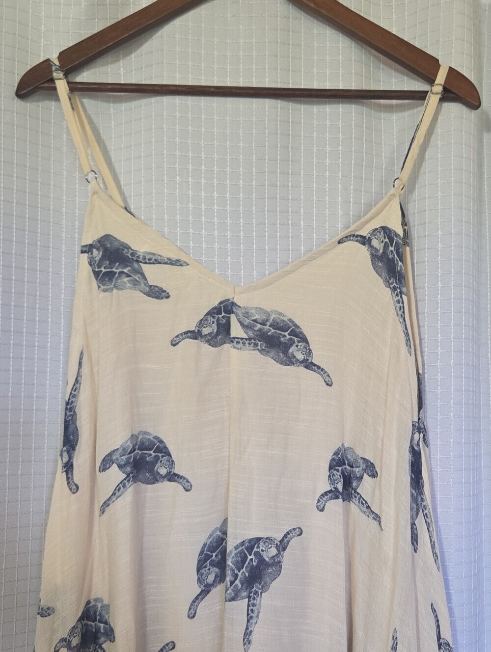 Womens Gauzy Tropical Dress OSFA Asymmetrical Coastal Beach Hawaii Resort Lined - Picture 5 of 6